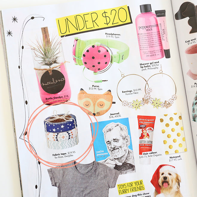 Dailylike Camping Fabric Tape in DOLLY magazine