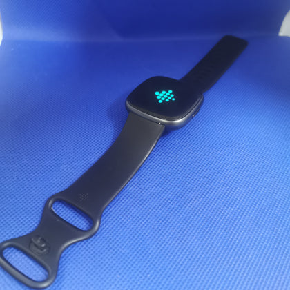 Fitbit Versa 4 Fitness Smartwatch Black, With Rubber Strap, Unboxed