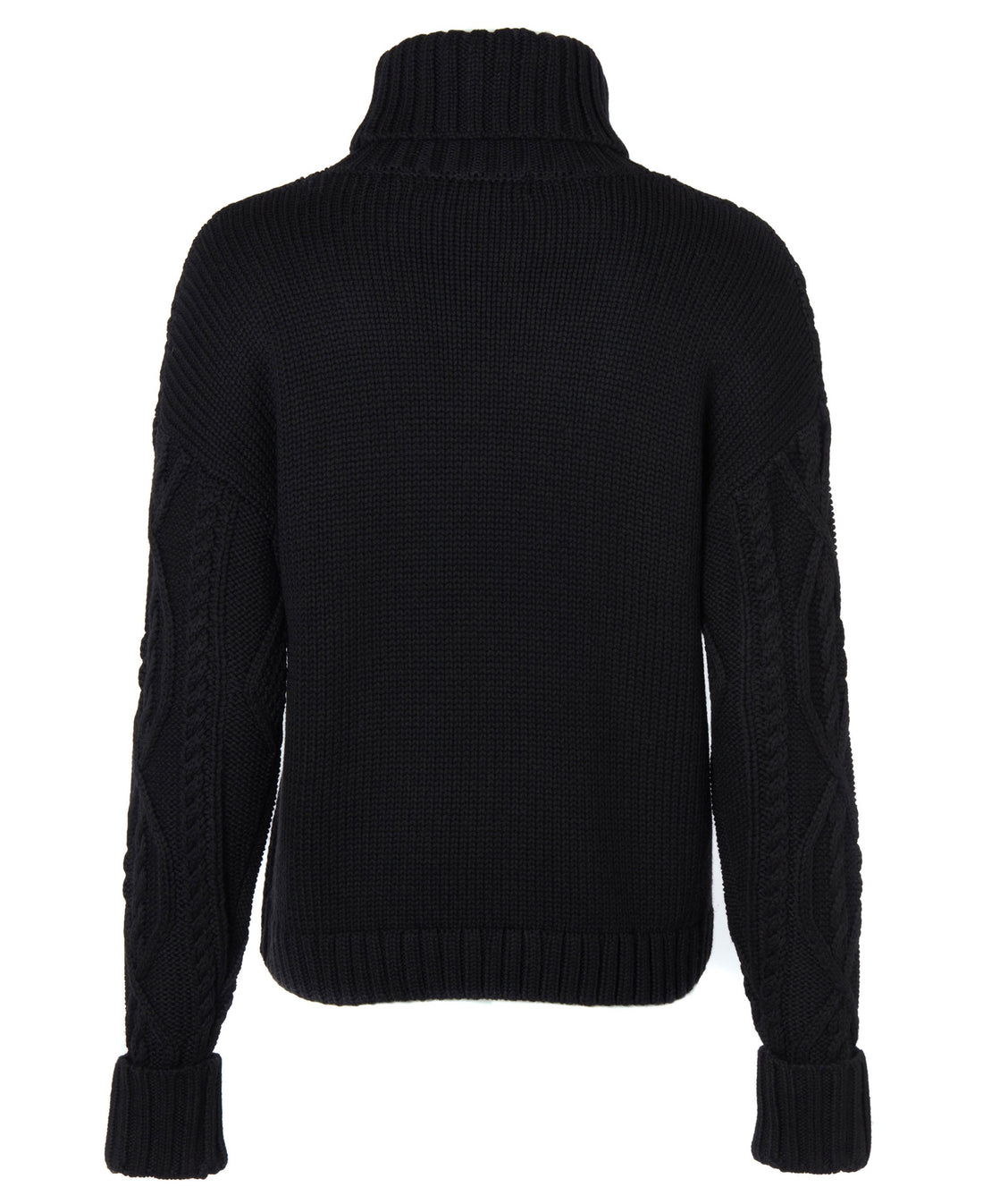 Black Cable Knit Roll Neck Jumper curated on LTK