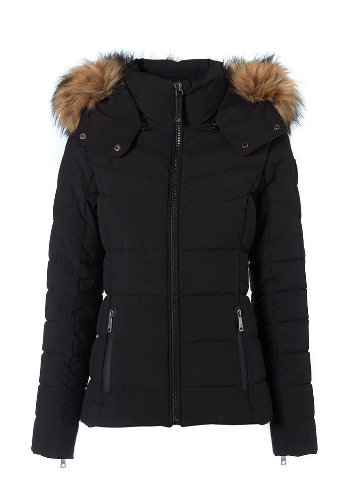 Lucky Brand Faux Fur Lined Hooded Parka $249 NWT Navy Down Coat North Ice  Jacket