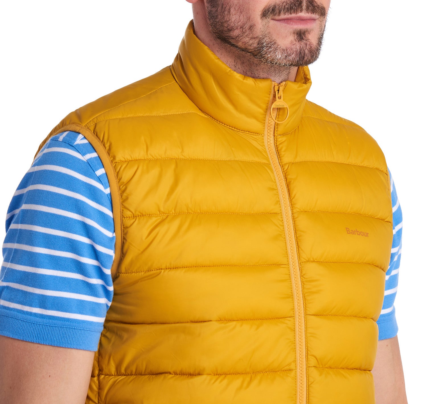 barbour yellow gilet