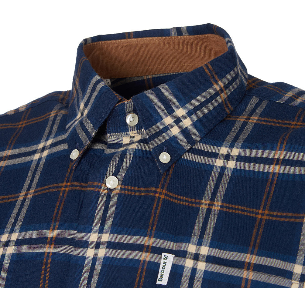 barbour blue check shirt