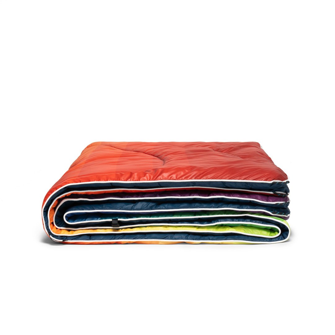 Rumpl Original Puffy Blanket in Rainbow Fade