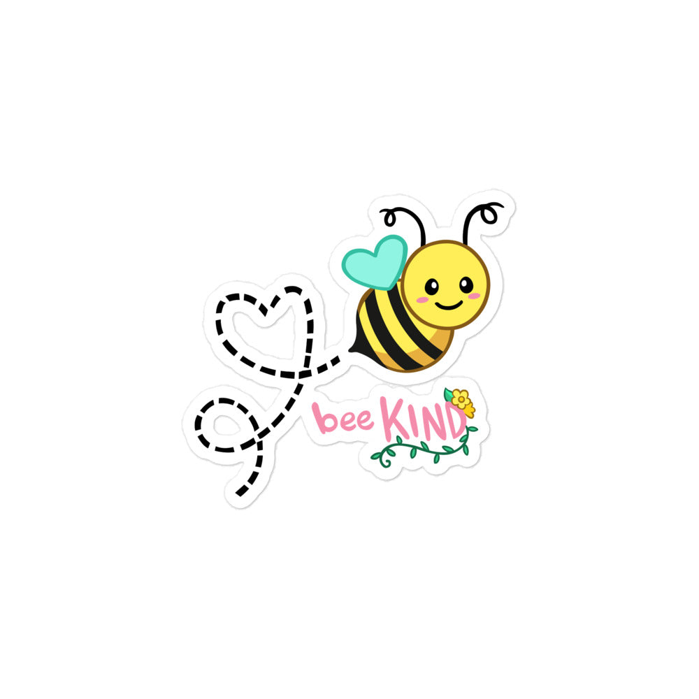Claire Miniatuur Neerwaarts Bee Kind Bubble-free stickers PINK