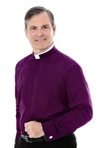 Men's Tonsure Clergy Shirt - Purple – Watts and Company