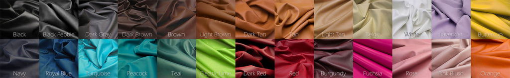 Leather swatches for customized cross body purse straps.