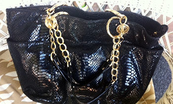 MK Bag with new chain + leather handle straps.