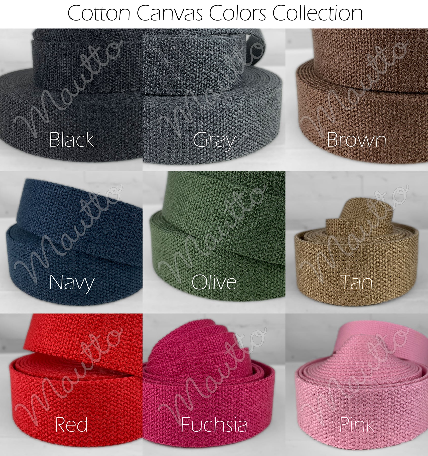 Mautto Cotton Canvas Colors Collection.