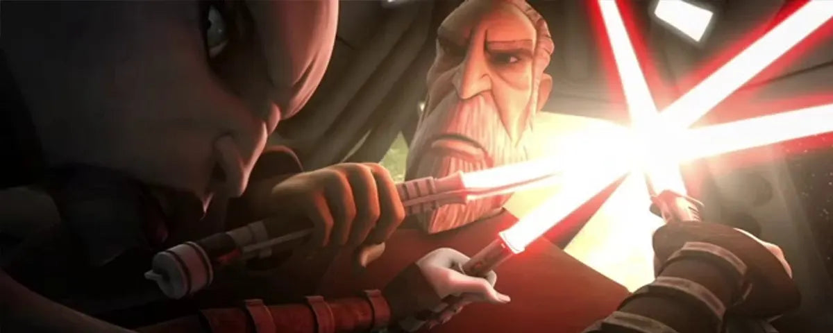 Comte Dooku contre Asajj Ventress et Savage Opress