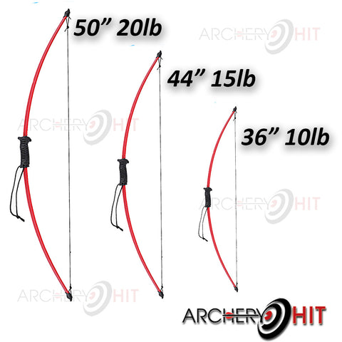 Archery Hit photo showing the size difference of the three nika longbows