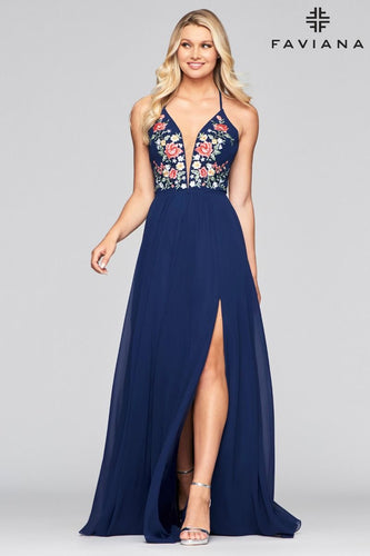 Floral Embroidered Gown