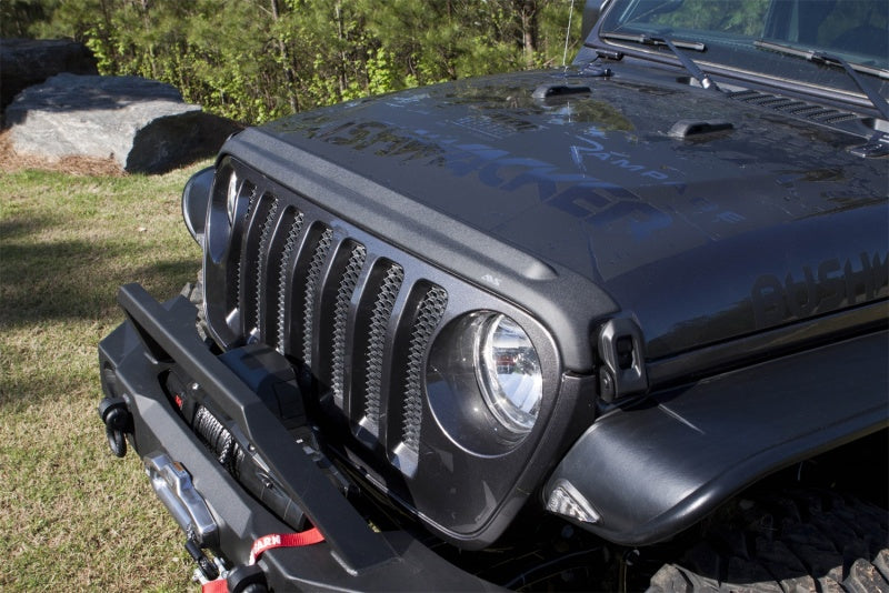 バグシールド 2018年以上のJeep Wrangler Textured Low AVS 2dr Hood Profile II II テクスチャロープロファイルフードsのAVS 2018 4dr 2DR S Jeep JL Aeroskin for 4DR