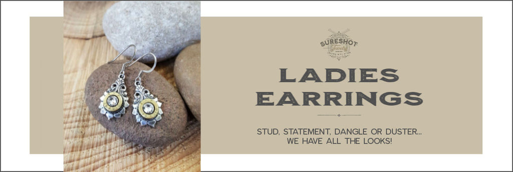 Ladies Bullet Earrings - Ladies Shotshell Earrings - SureShot Jewelry