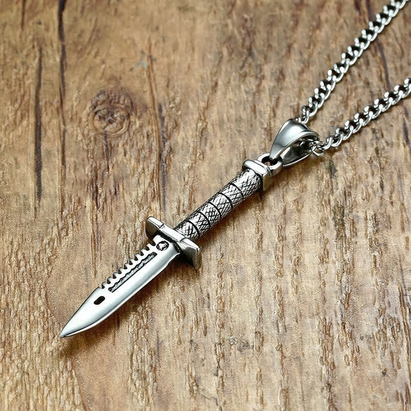 Stainless Steel Knife Necklace