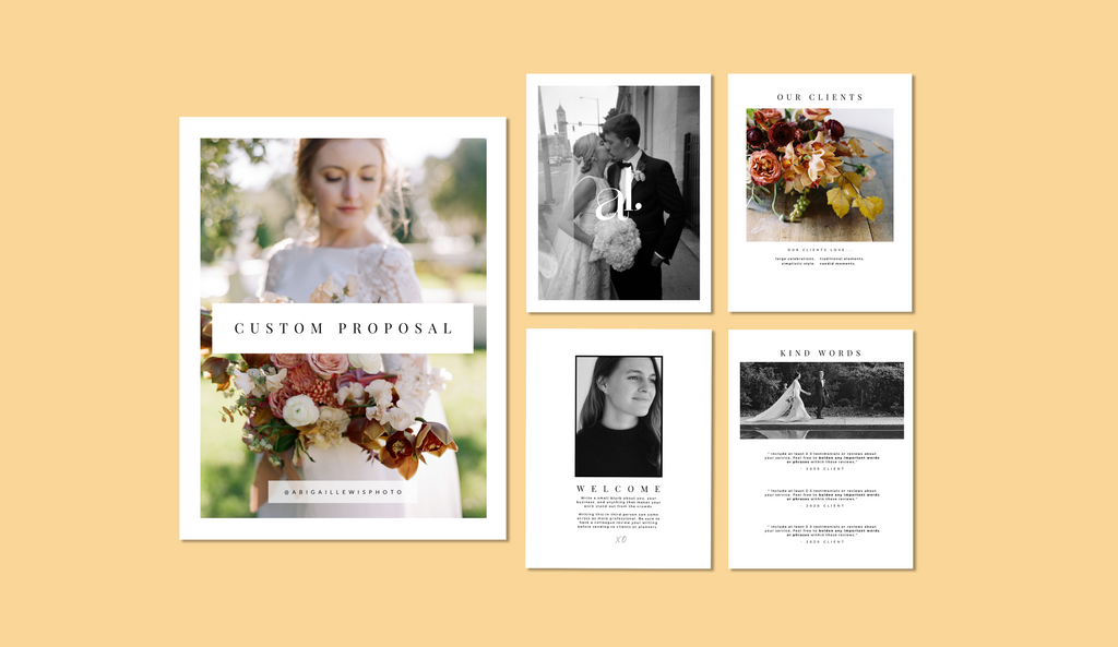 pricing guide template for wedding photographers in Canva