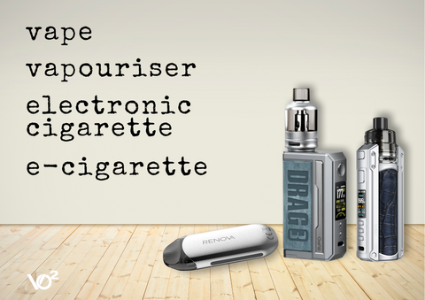 Definition of vape, vapouriser, electronic cigarette, e-cigarette.
