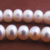 Lustrous White Rondelle Pearls -6mm or 8mm