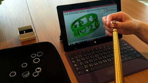 designing 3D printed jewelry on computer