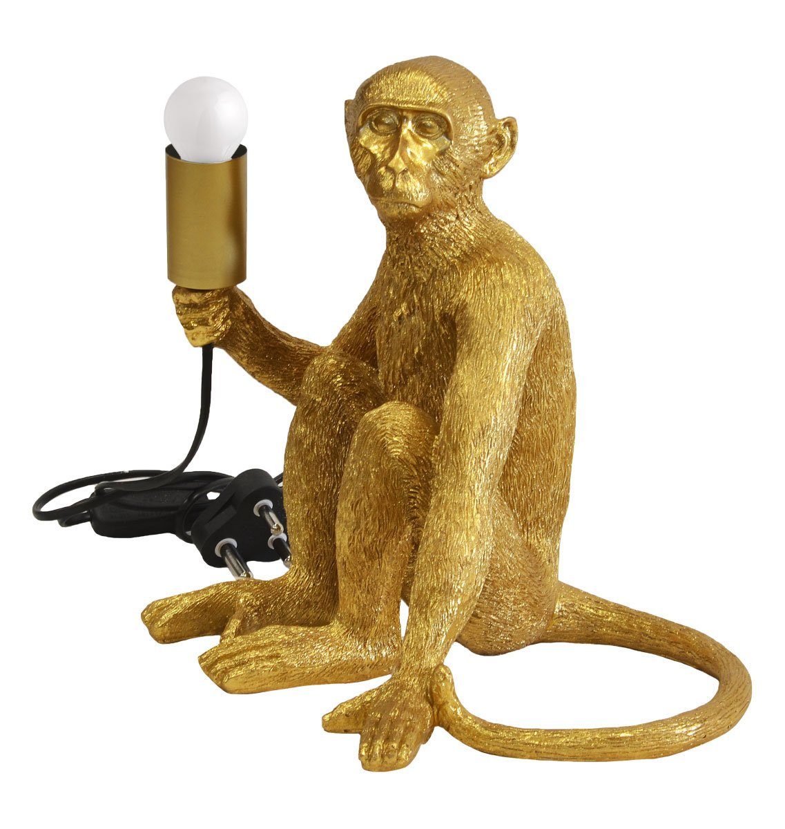 Resin Monkey Lamp Esque