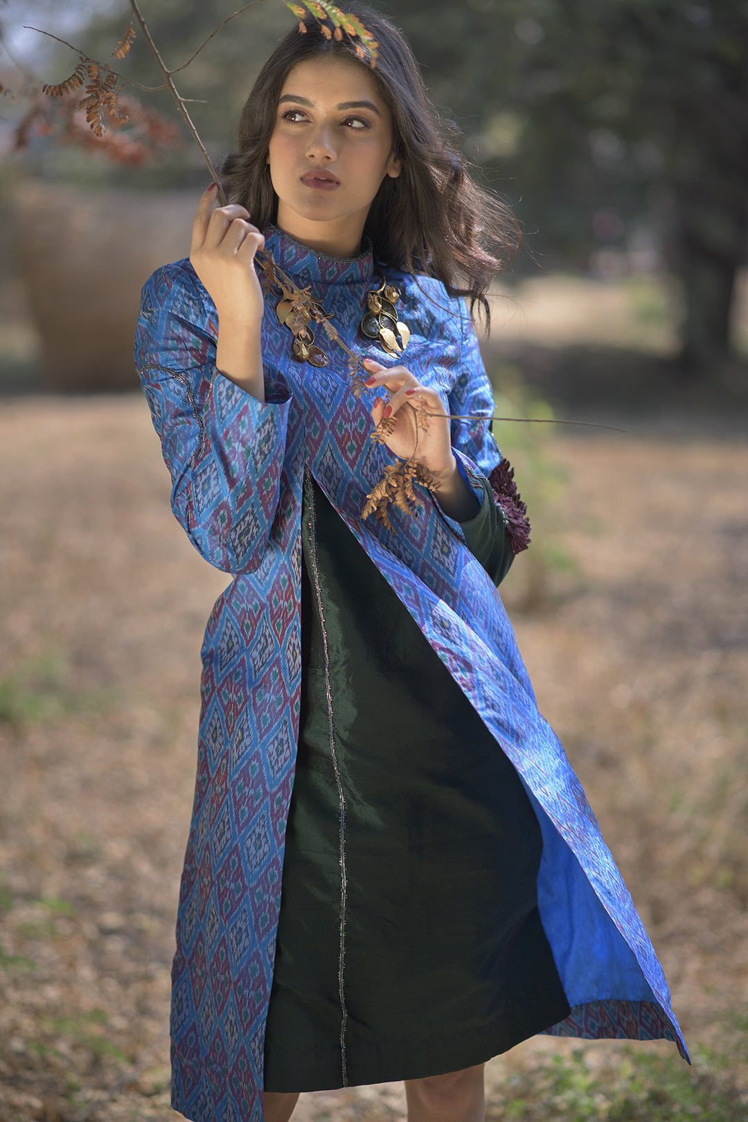 Buy Embroidered Silk Ikat Sherwani Online – Airavata Weaves and Textiles