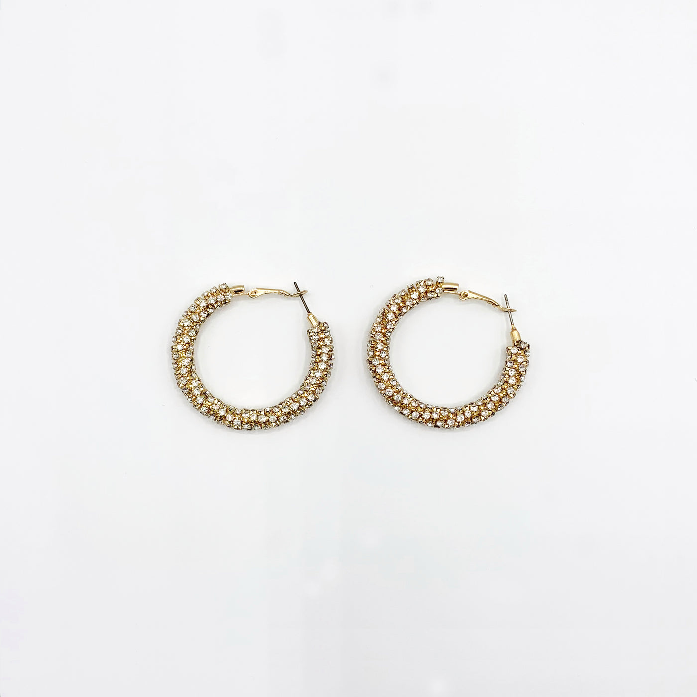 Maddie gold stone hoop earrings – coco + flo jewellery
