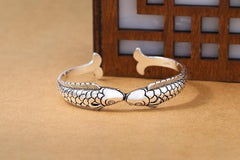 SAVE THE OCEAN BRACELET SILVER KISSING FISH