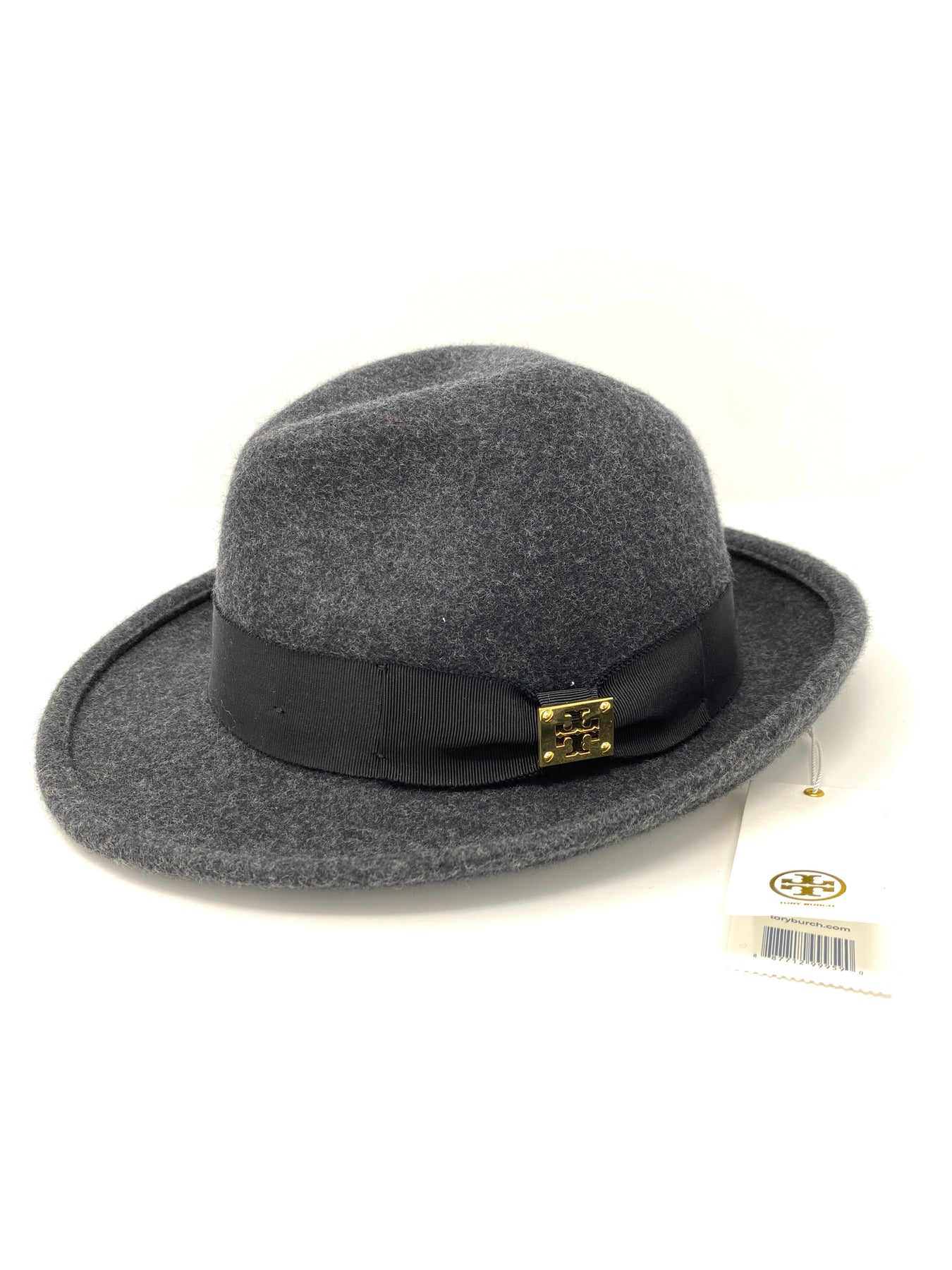 TORY BURCH CLASSIC WALKING FEDORA HAT - CHARCOAL GREY – PRELOVEDSTORY