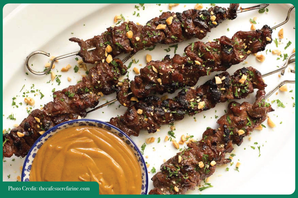 beef skewers Asian Christmas cooking