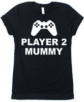 Personalised Player 1,2,3 or 4 T-shirt or Bodysuit Men's Ladies Kids Baby Body suits
