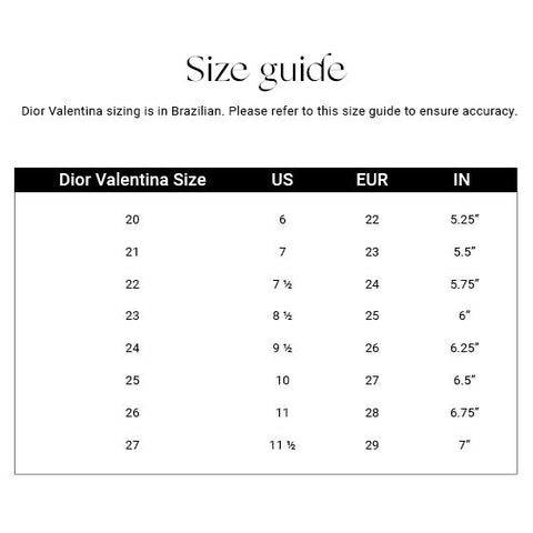 Cập nhật 53 về dior size guide hay nhất  cdgdbentreeduvn