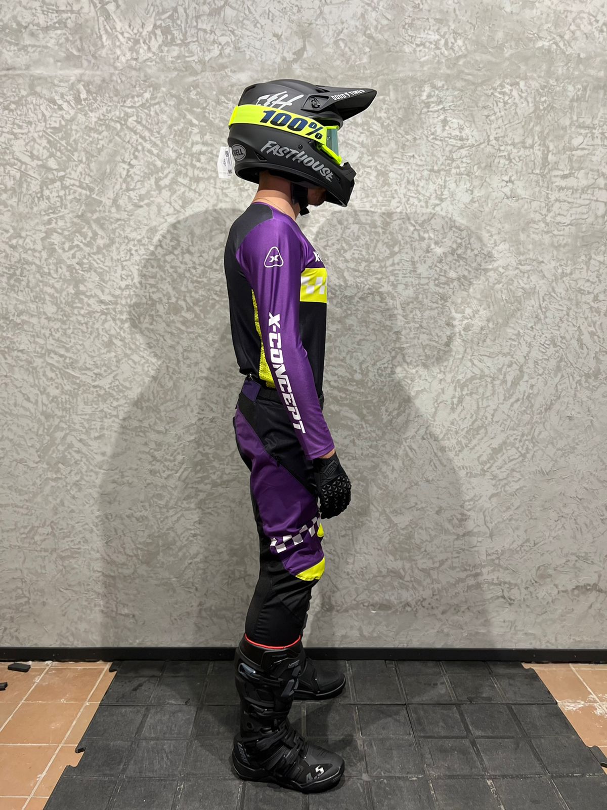 Casco motocross Nolan N53 Fender púrpura