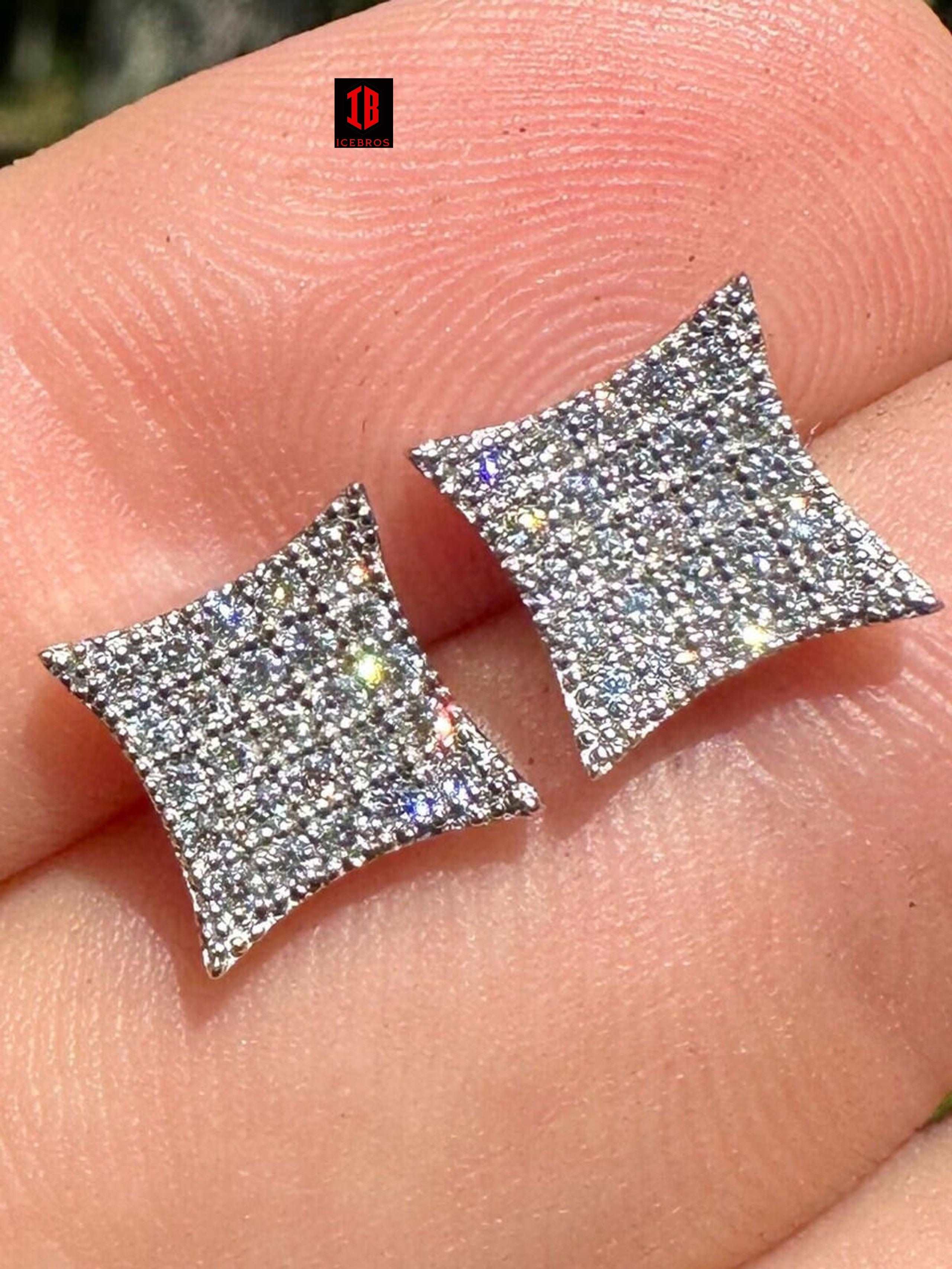 2ct Big Moissanite Earrings for Women S925 Silver Real Diamonds Ear Studs  Men Earrings Jewelry Pass Tester Free Shipping - AliExpress