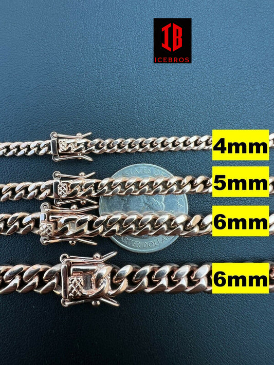 Miami Cuban Link Chain Necklace Or Bracelet 14k Gold Over Stainless Steel  4-14mm