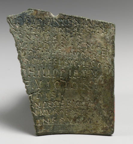 Bronze military diploma fragment (AD 248) © Metropolitan Museum of Art