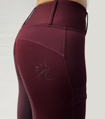 pantalon equitation grip bordeaux 