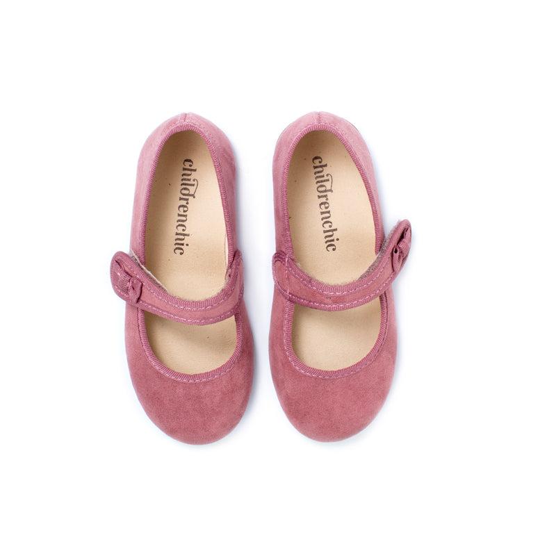 Girls' Childrenchic  Lipstick Suede Bow Mary Janes