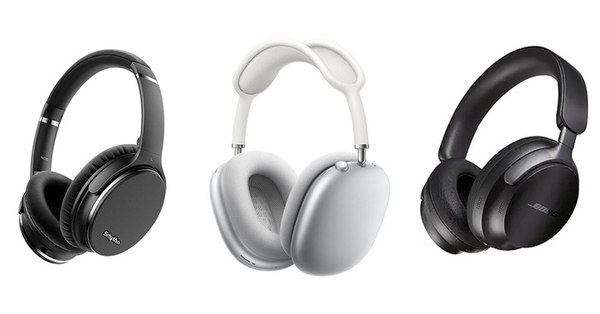 Image showing Apple AirPods Max, Bose QuietComfort Ultra Headphones and Srhythm Headphones