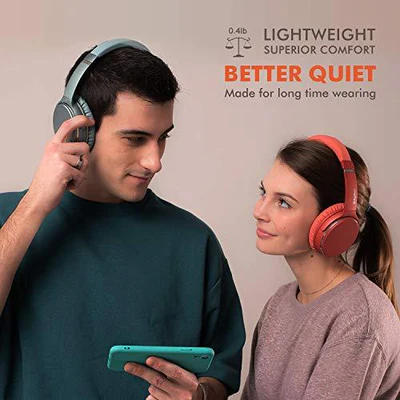 A guy and Lady using Srhythm Headphones