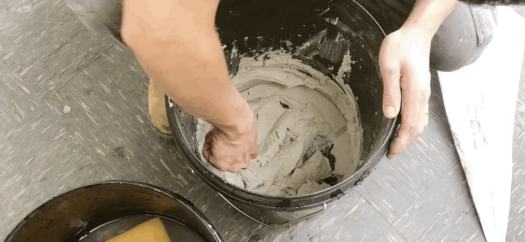 mixing mortar