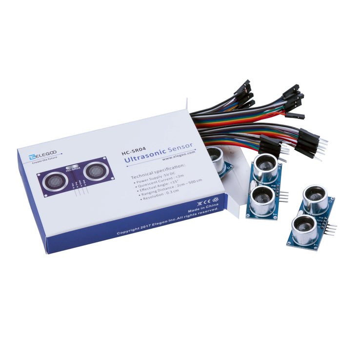 Elegoo Ultrasonic Distance Sensor Module Kit Pack Of 5 Hc Sr04 Arduino Stem Kits Elegoo Shop 4158