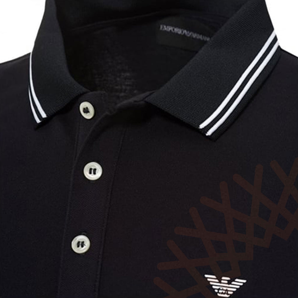 armani black short sleeve shirt