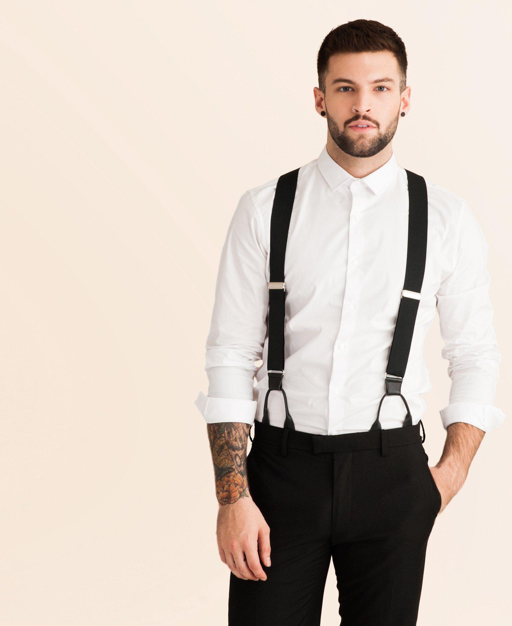 Back to Black Formal Black Suspenders JJ Suspenders