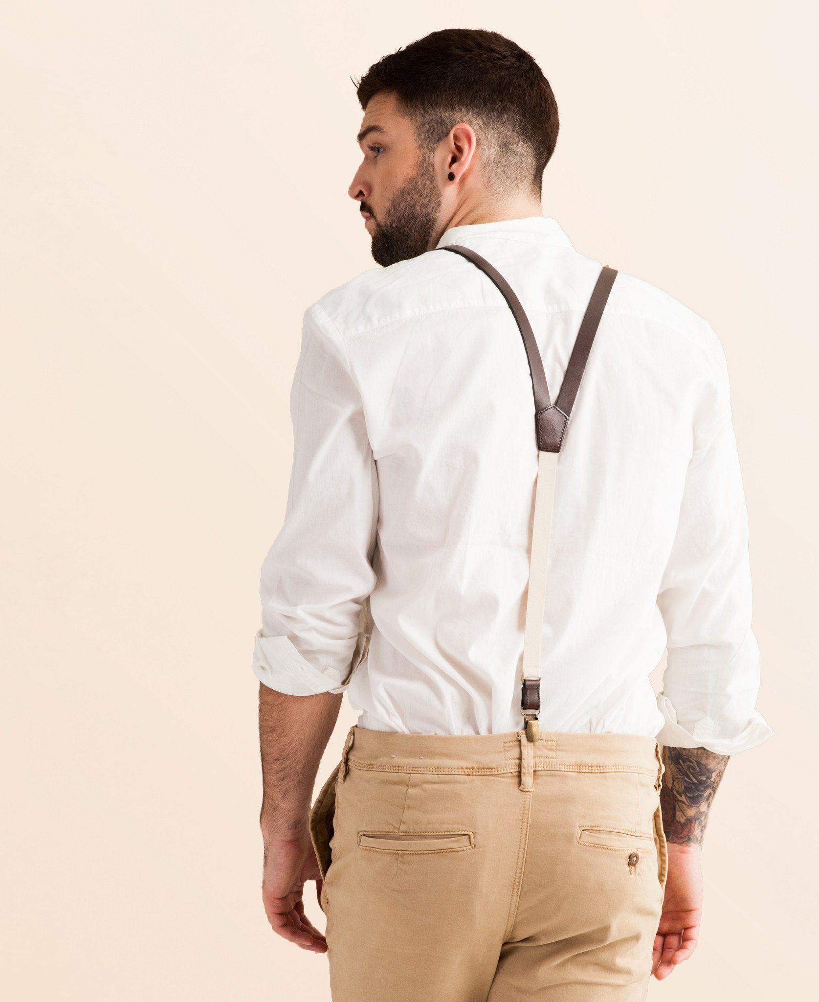 Chestnut Java - Brown Leather Suspenders - JJ Suspenders