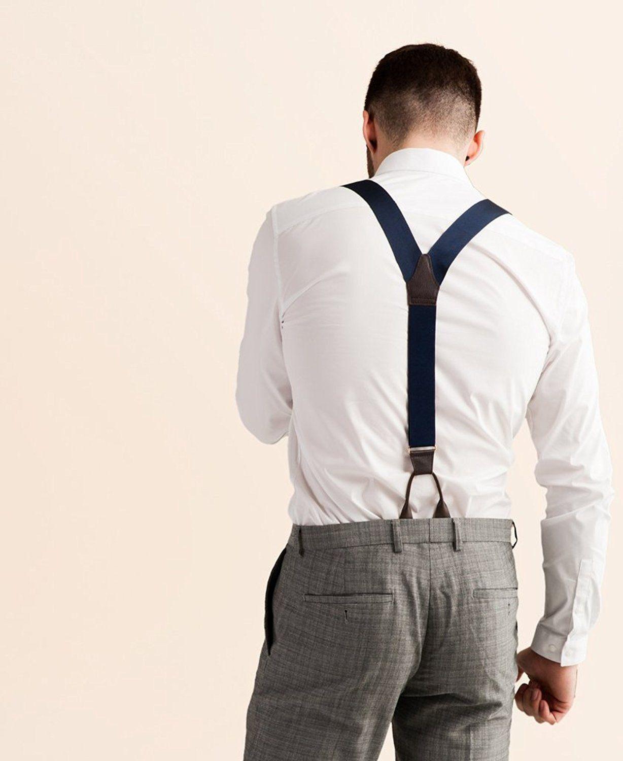 Royal Sapphire Formal Navy Suspenders Jj Suspenders