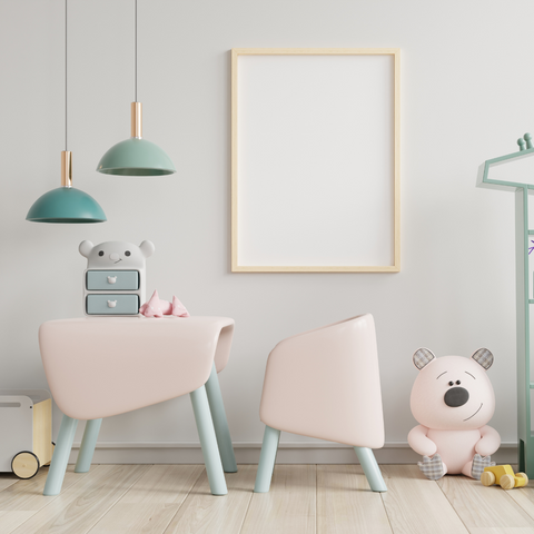 Toys & decor in a baby nursery