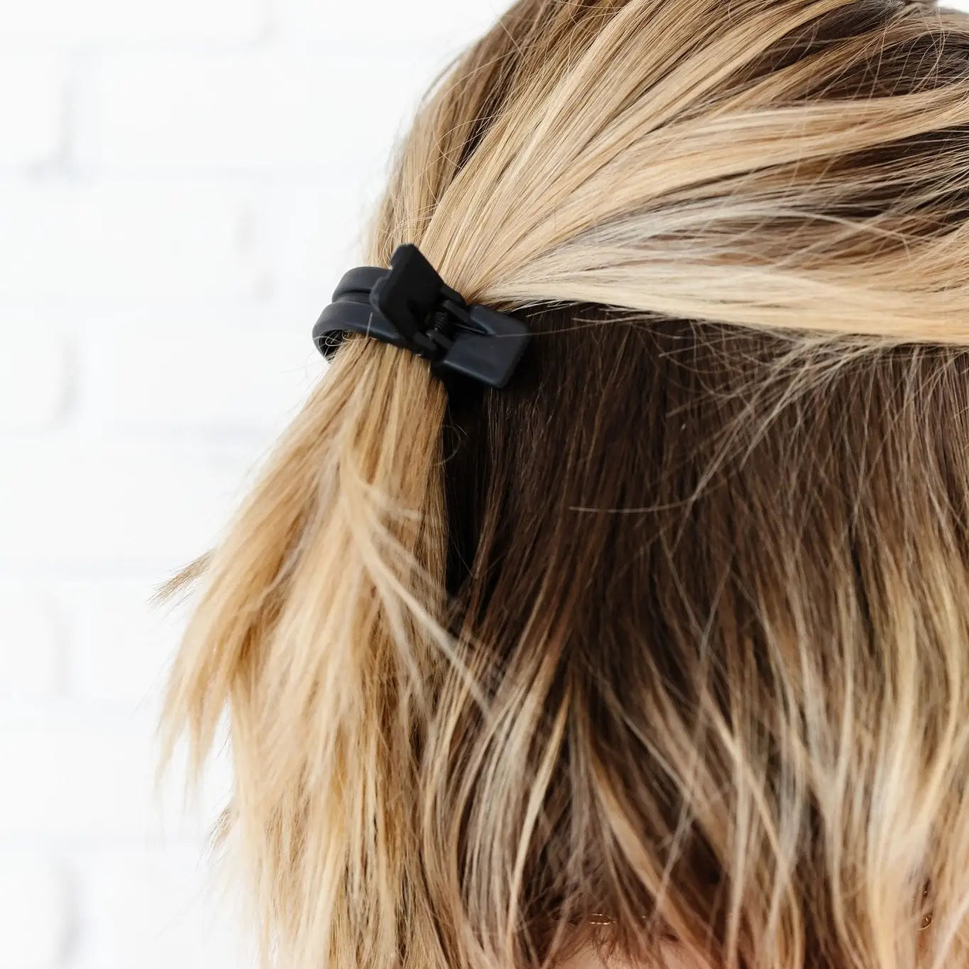 Ponytail Claw Hair Clip - Black Stripes