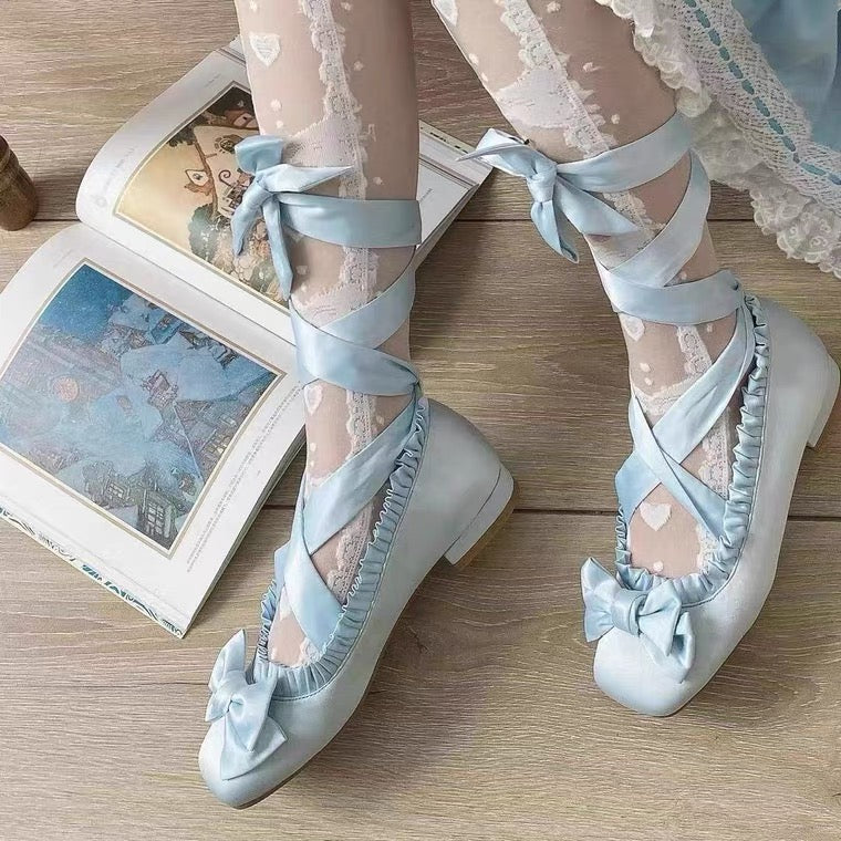 princess Sylvie ballet style shoes low heel Lolita shoes |  EverythingCuteClub