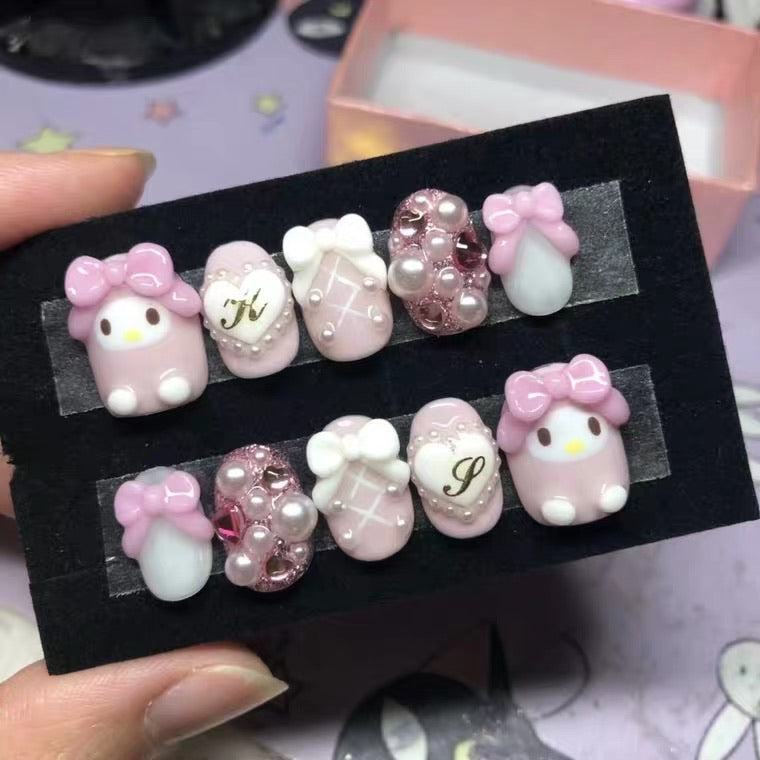 my melody nails customized | EverythingCuteClub