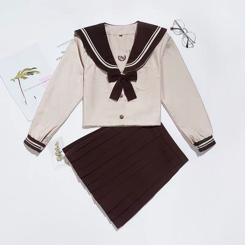 Cosplay milk tea colour jk uniforms Japan uniform set | EverythingCuteClub