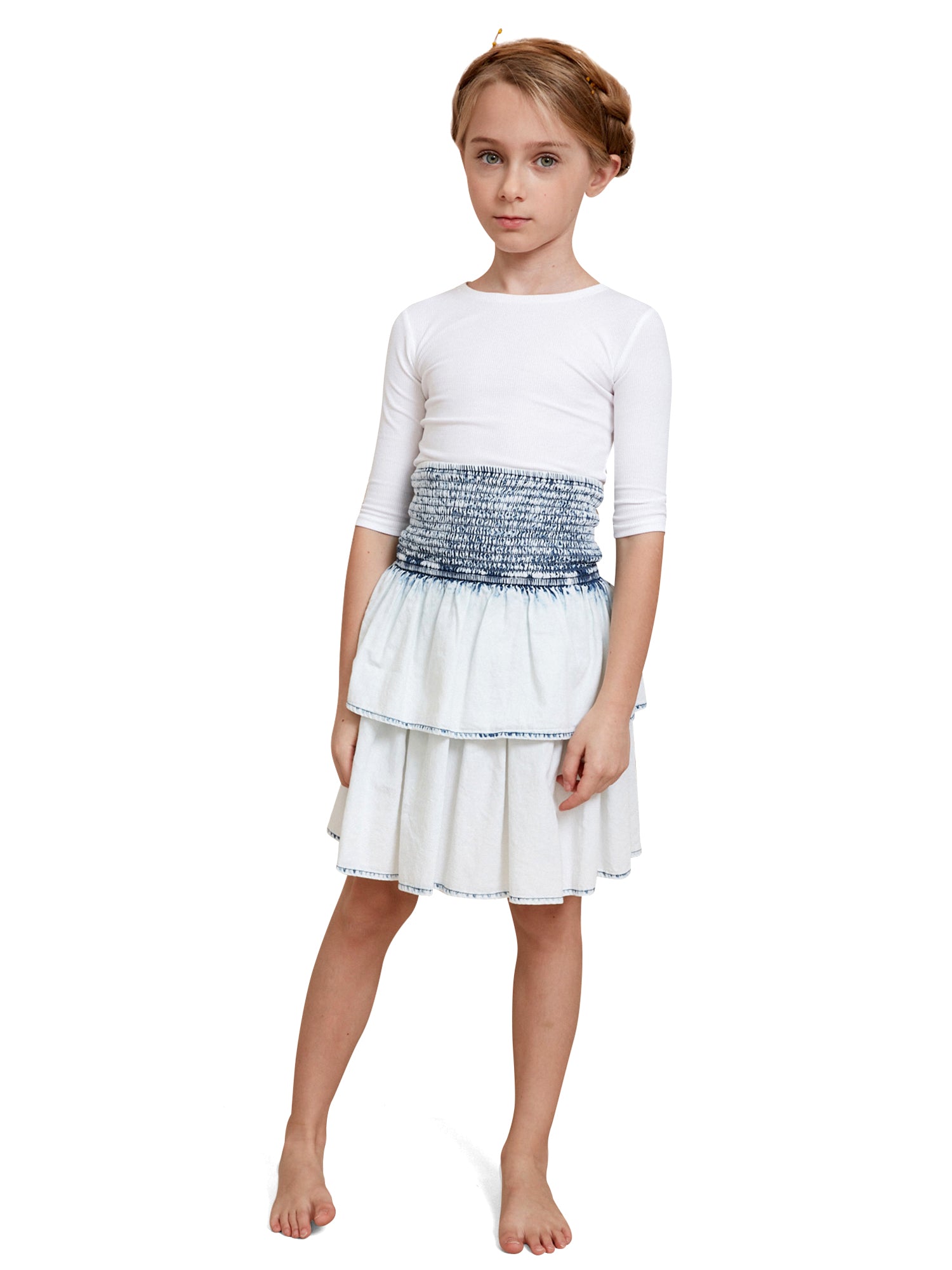 Wear & Flair Knit A-Line Flare Skirt Pull-On Elastic Waistband